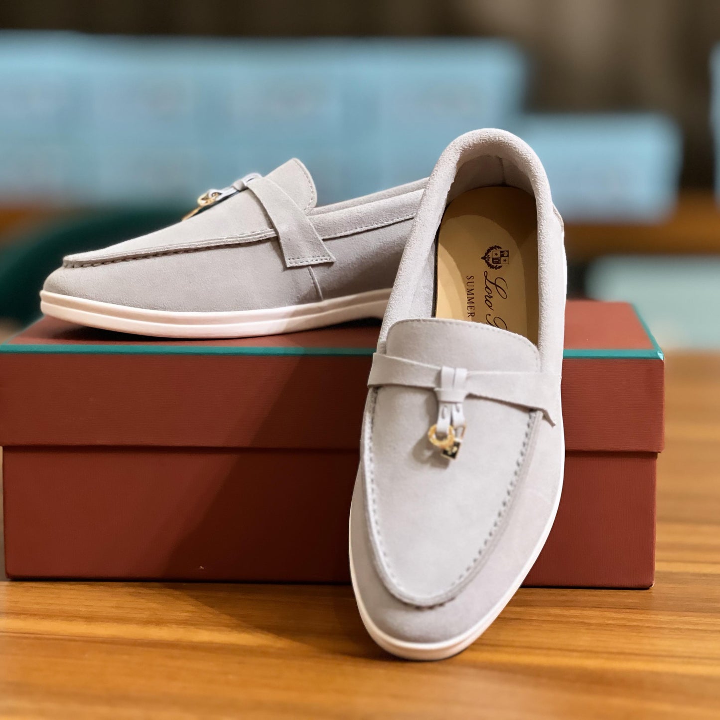 Loro Piana Summer Walk Shoes Light Beige