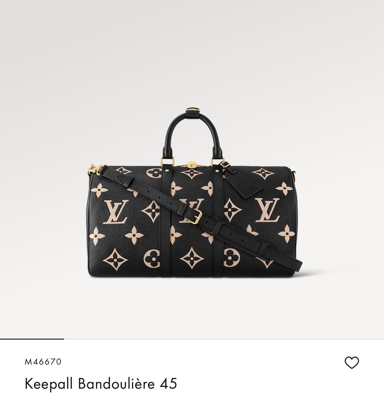 LV Travel Keepall Bag Black & Gold