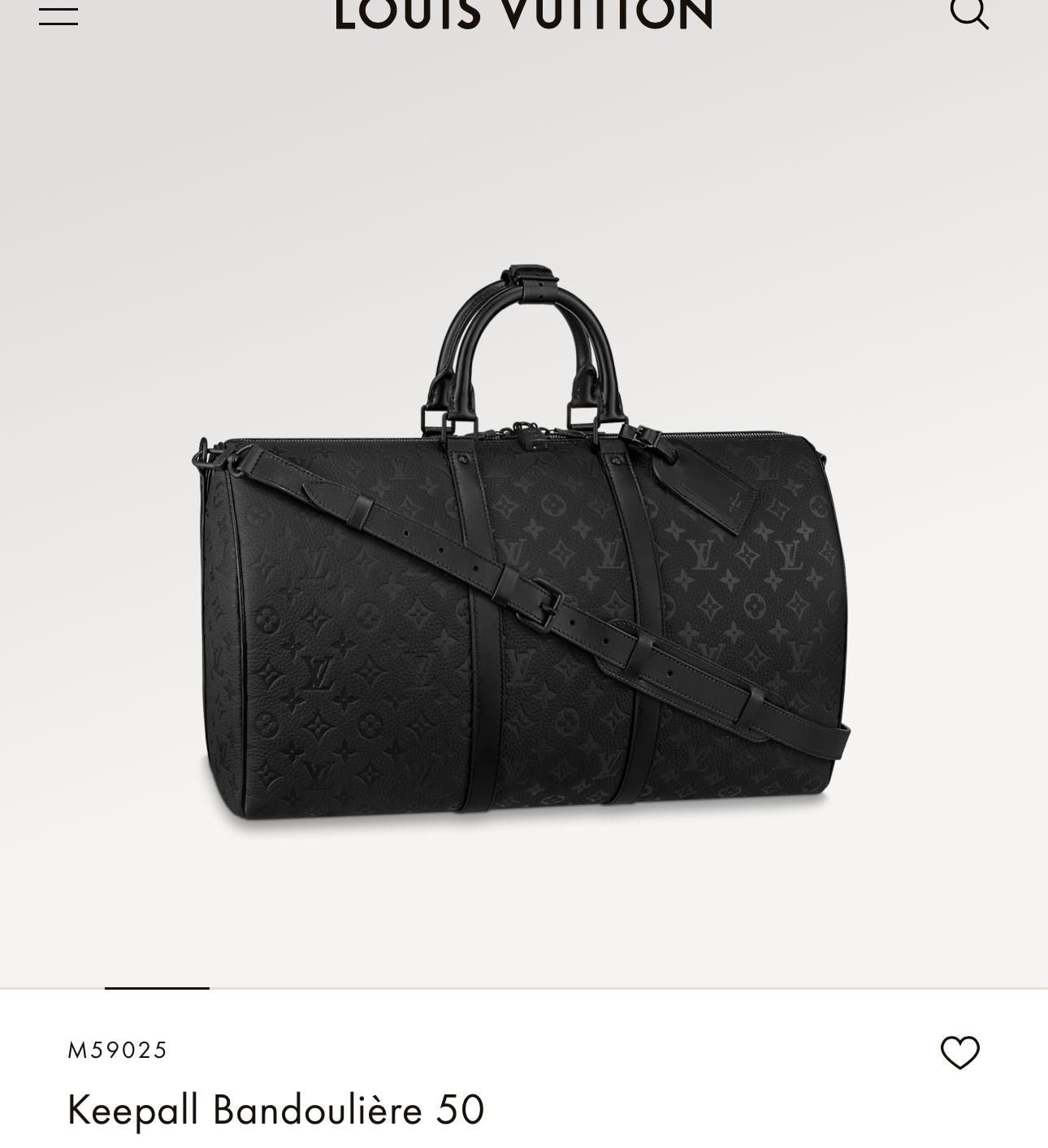 LV Travel Keepall Bag Black