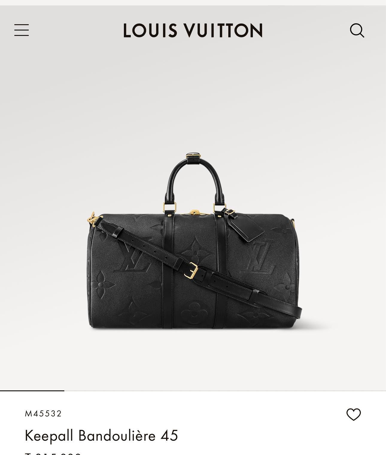 LV Travel Keepall Bag Black Big Logo