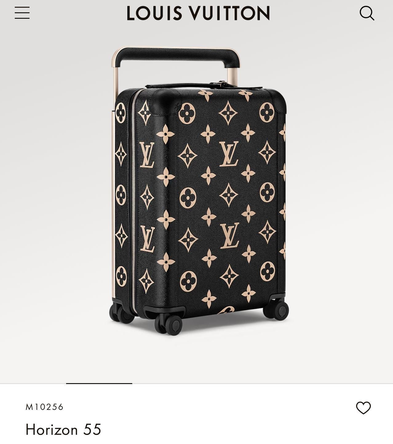 LV Travel Suitcase Bag Faded Black & Gold