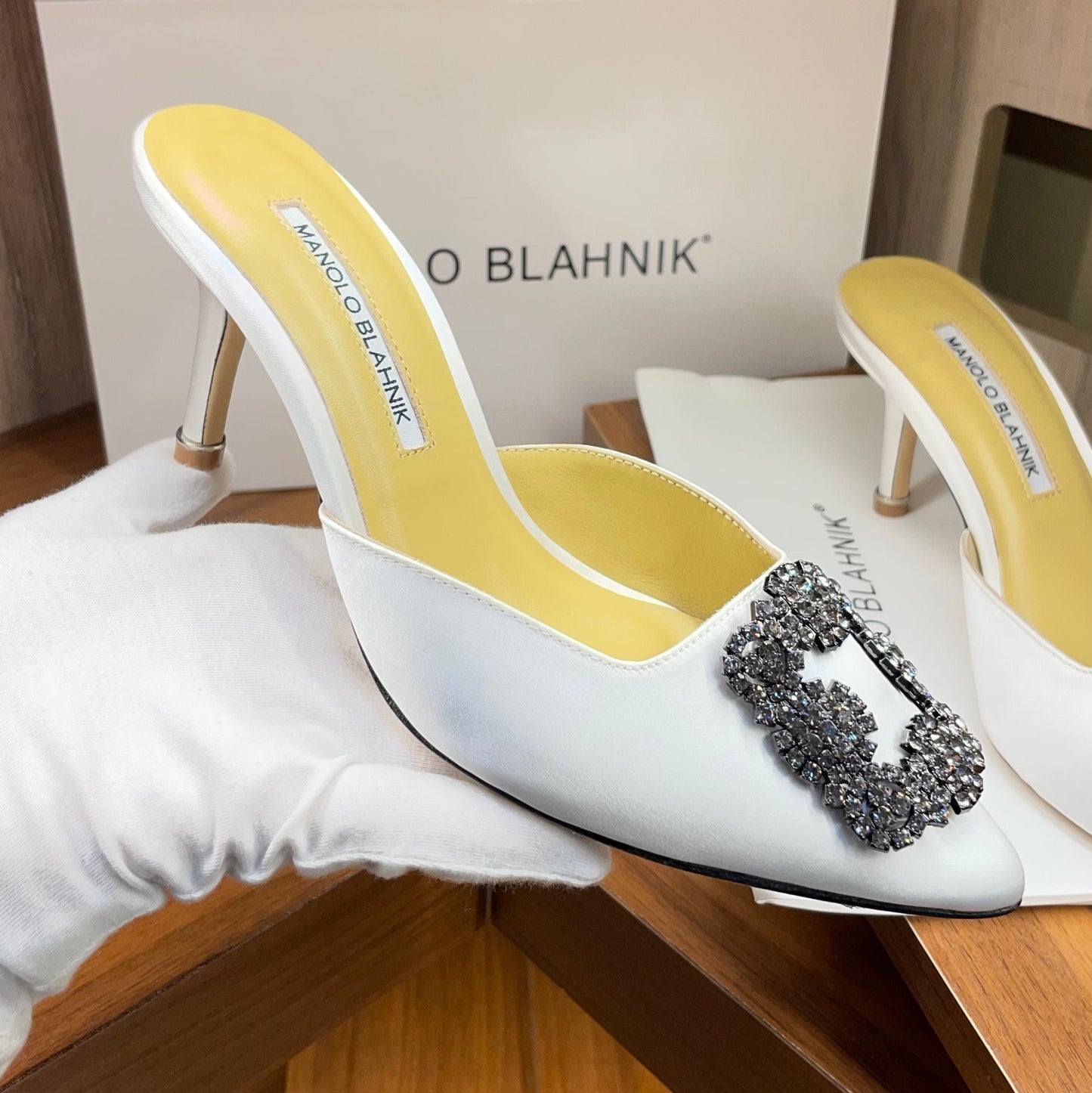 Manolo Blahnik High Heels Women Shoes White