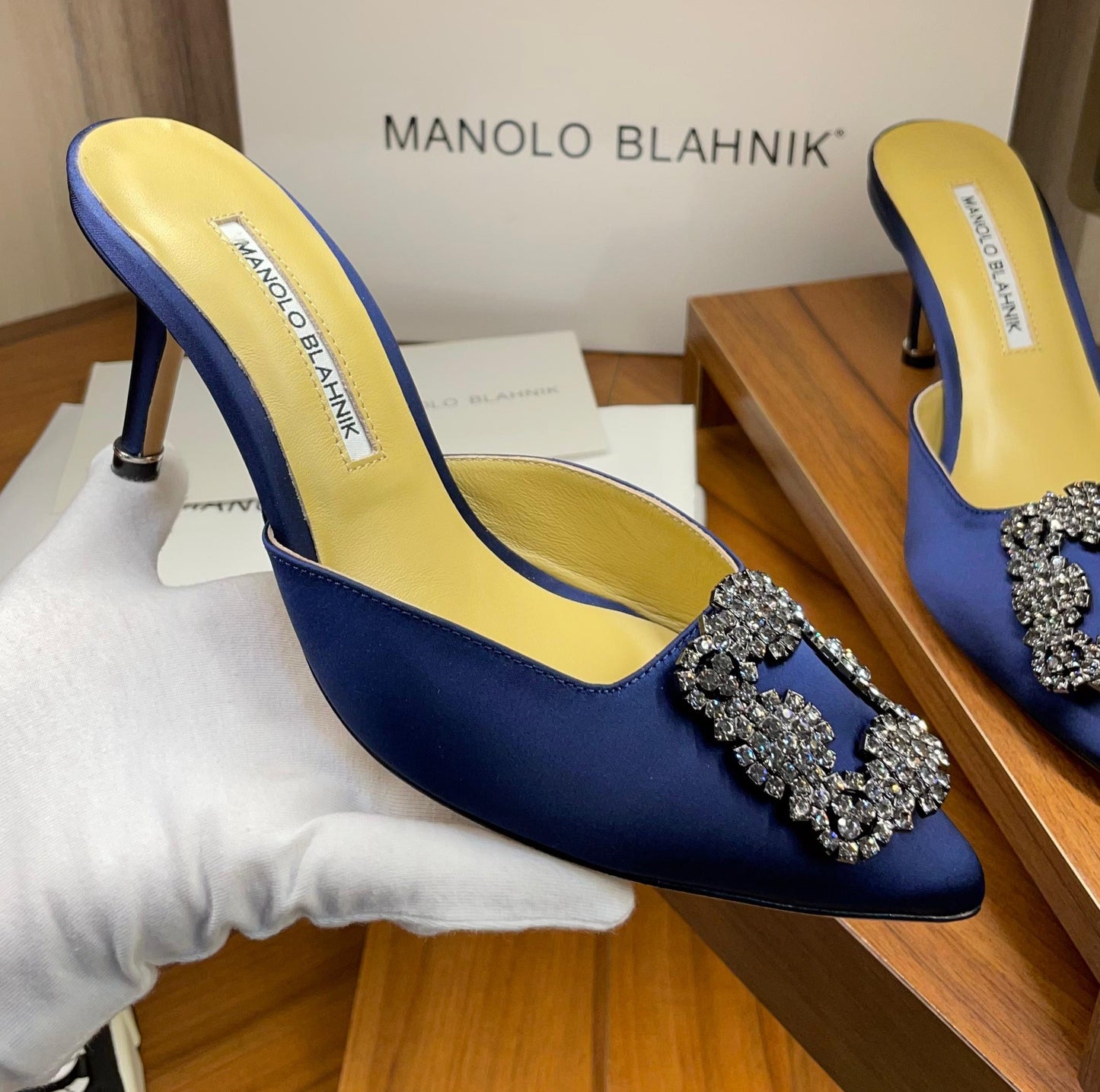 Manolo Blahnik High Heels Women Shoes Blue