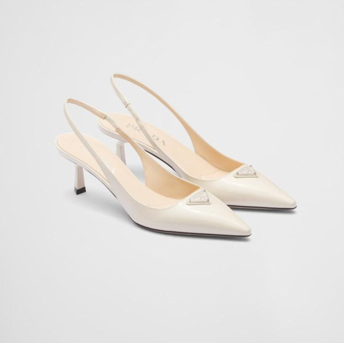 Prada High Heels Women Shoes Pearl White