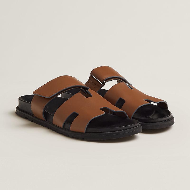 Hermes Slippers Brown & Black