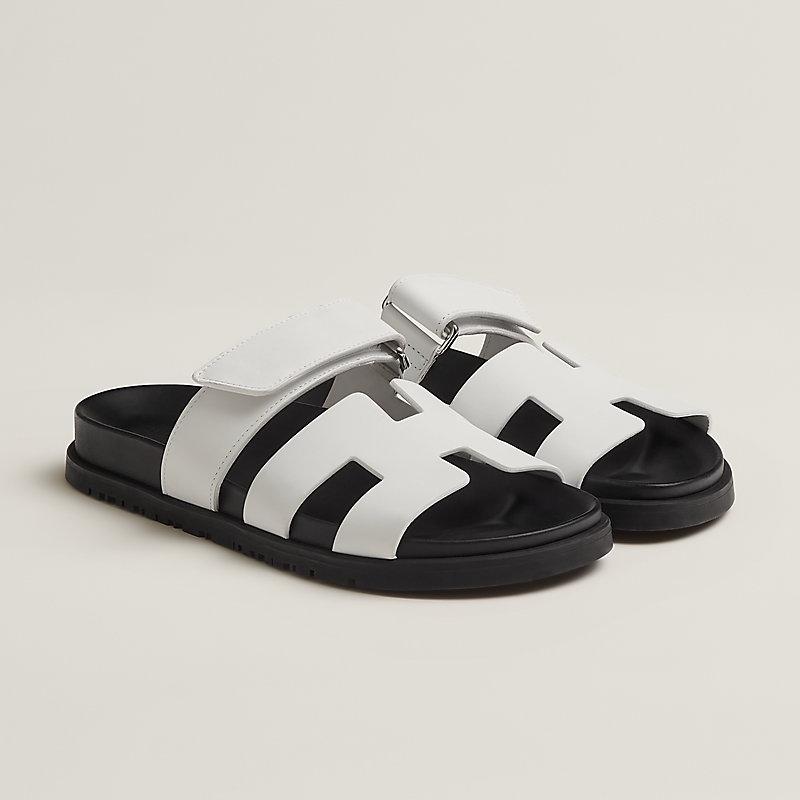 Hermes Slippers White & Black