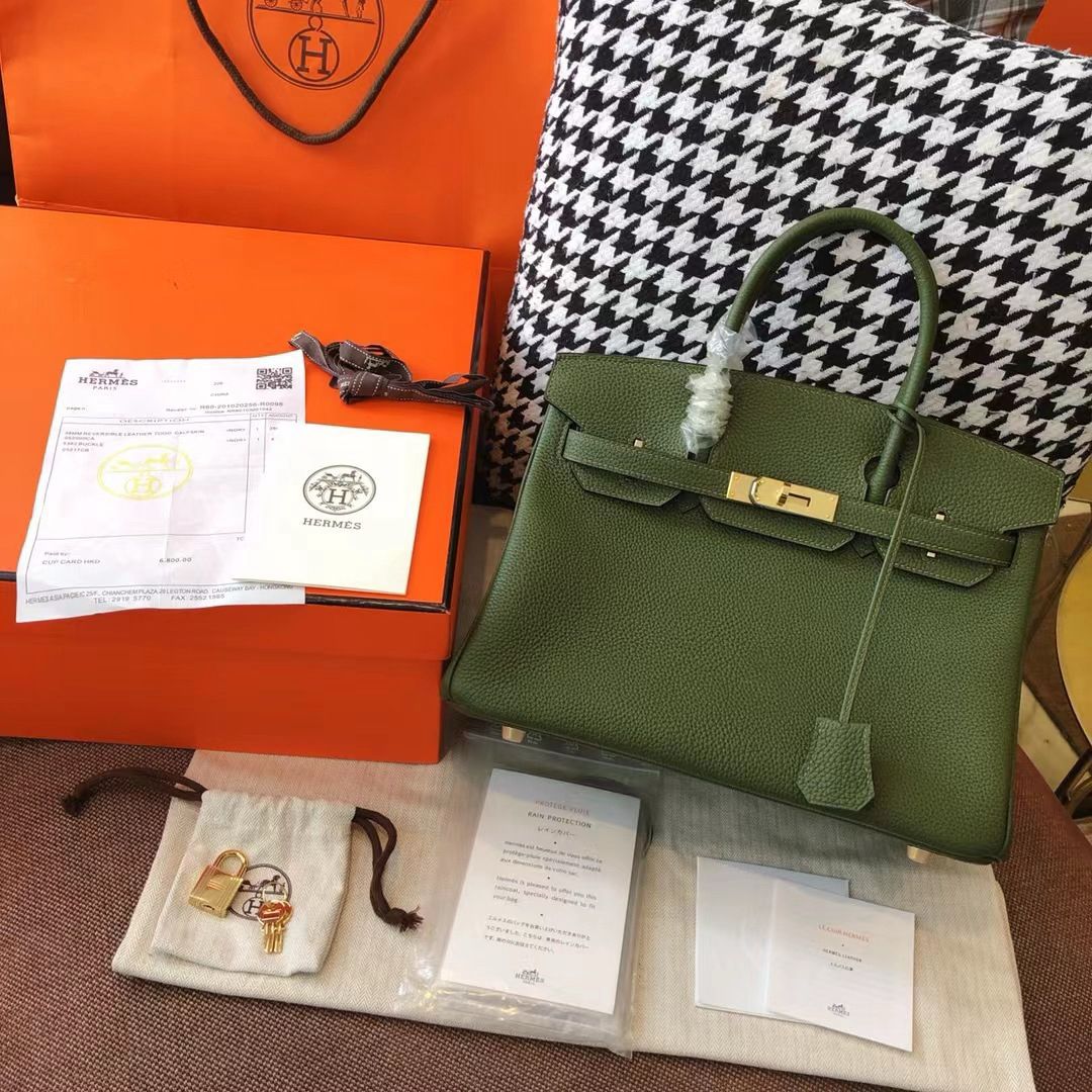 Hermes Birkin Women Bag Green