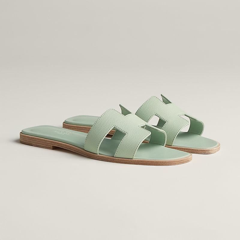 Hermes Women Slippers Light Green
