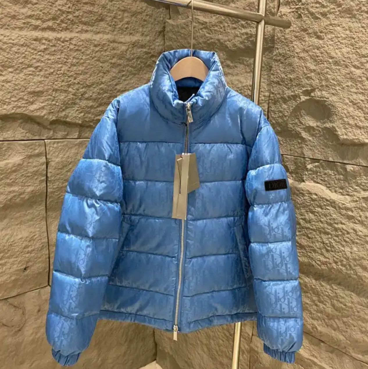 Dior Quilted Jacket Blue