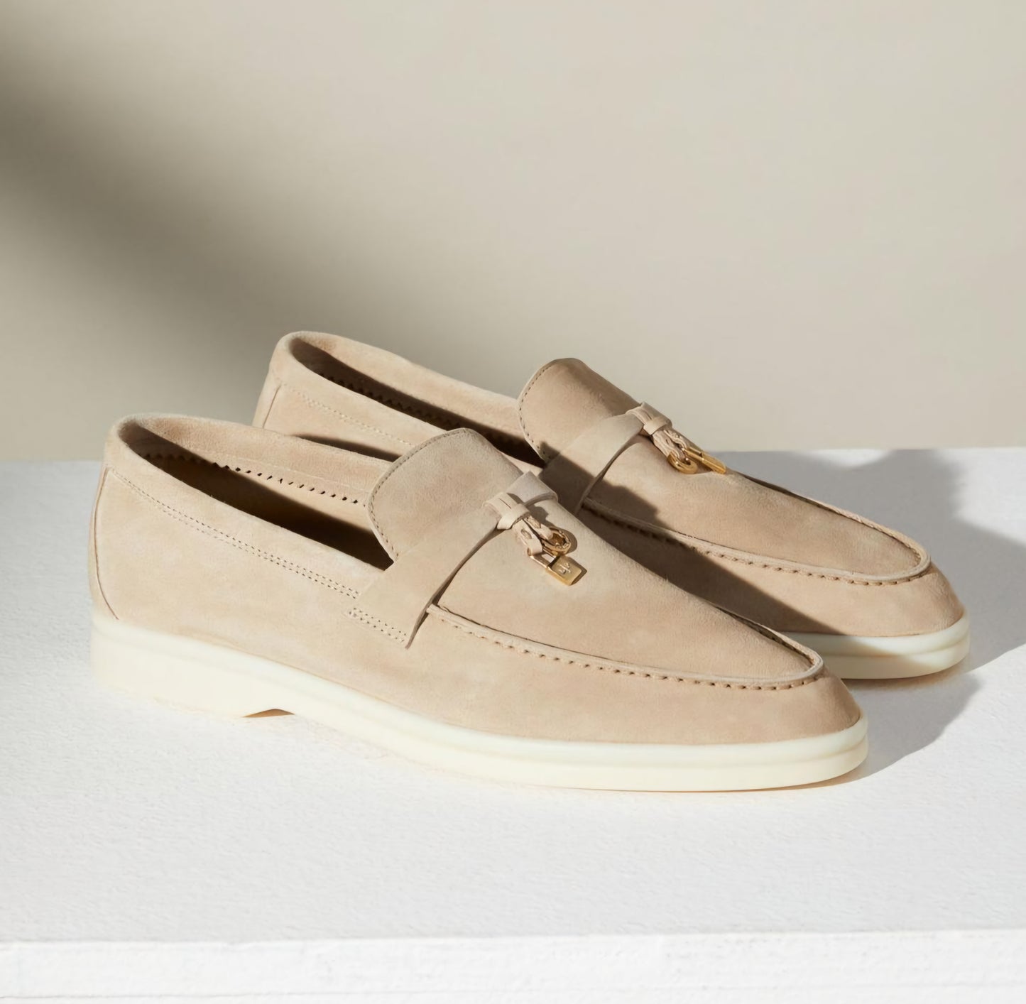 Loro Piana Summer Walk Shoes Beige