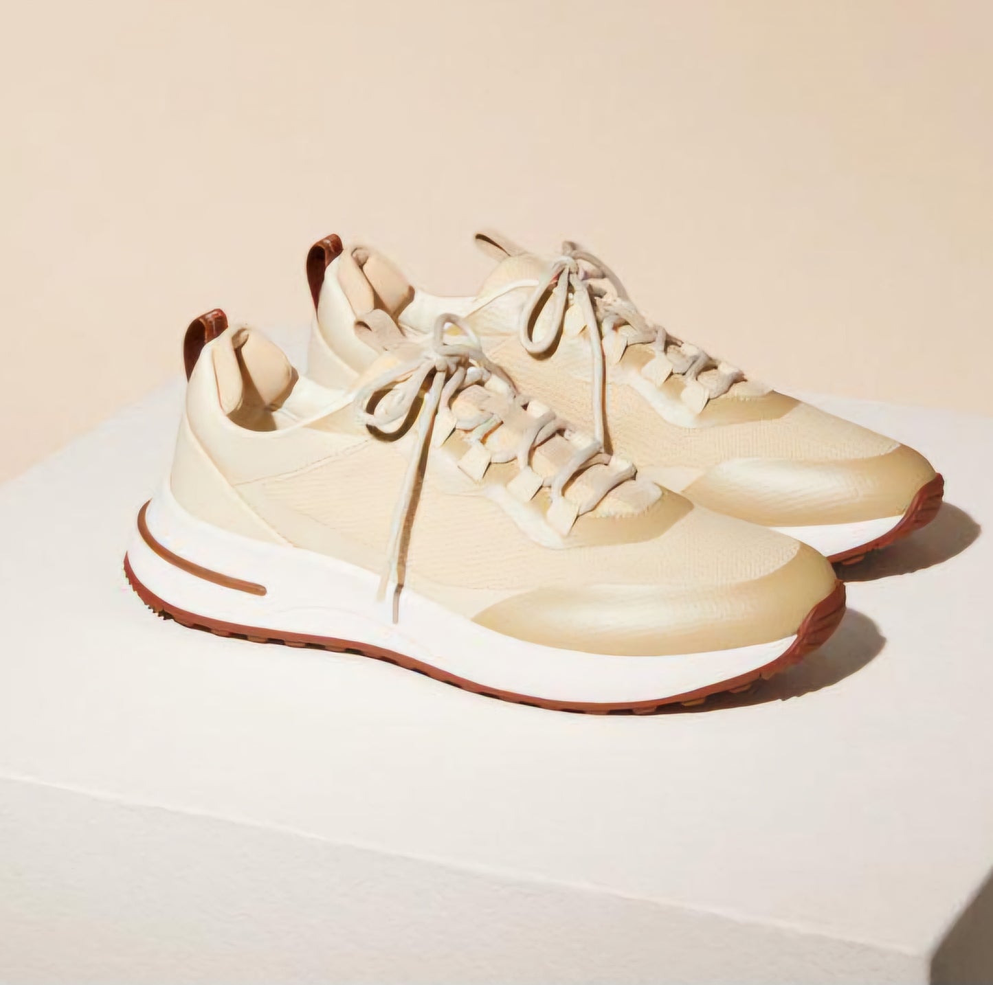 Loro Piana Weekend Walk Sneakers Shiny Beige