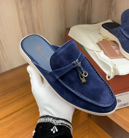 Loro Piana Shoes Slip Ons Blue