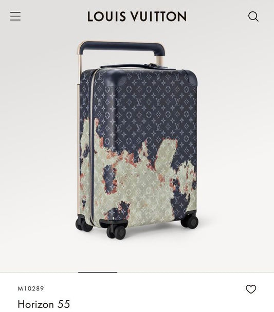 LV Travel Suitcase Bag Faded Blue