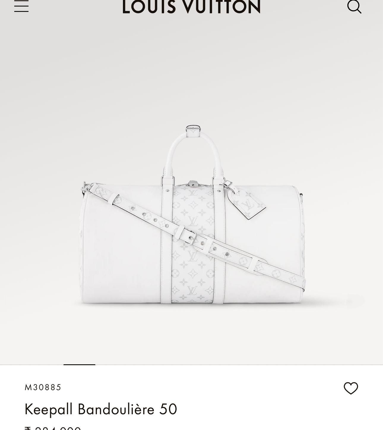 LV Travel Keepall Bag White