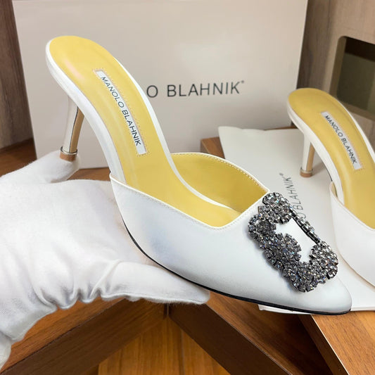 Manolo Blahnik High Heels Women Shoes White