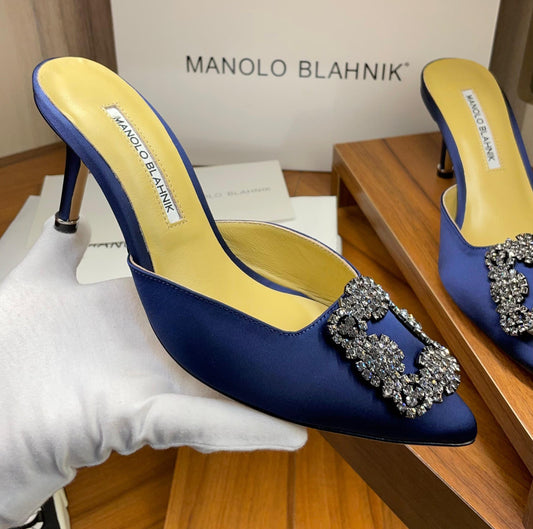 Manolo Blahnik High Heels Women Shoes Blue