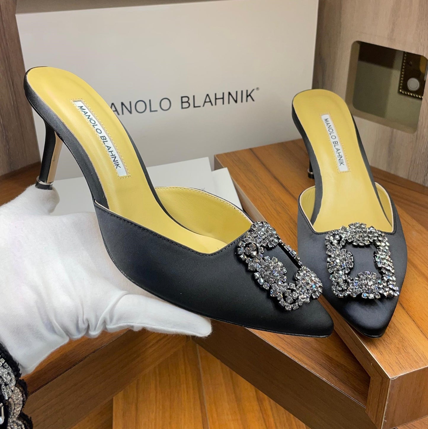 Manolo Blahnik High Heels Women Shoes Black
