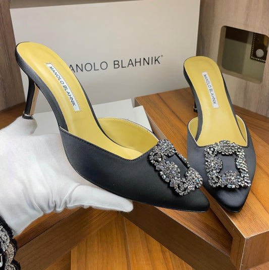 Manolo Blahnik High Heels Women Shoes Black