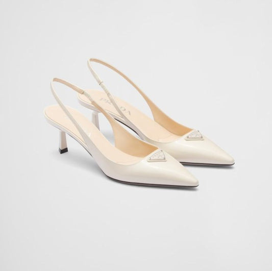Prada High Heels Women Shoes Pearl White