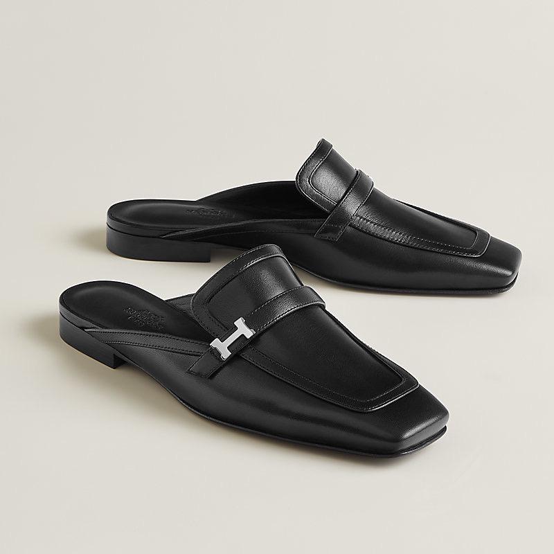 Hermes Shoes Slip Ons Black