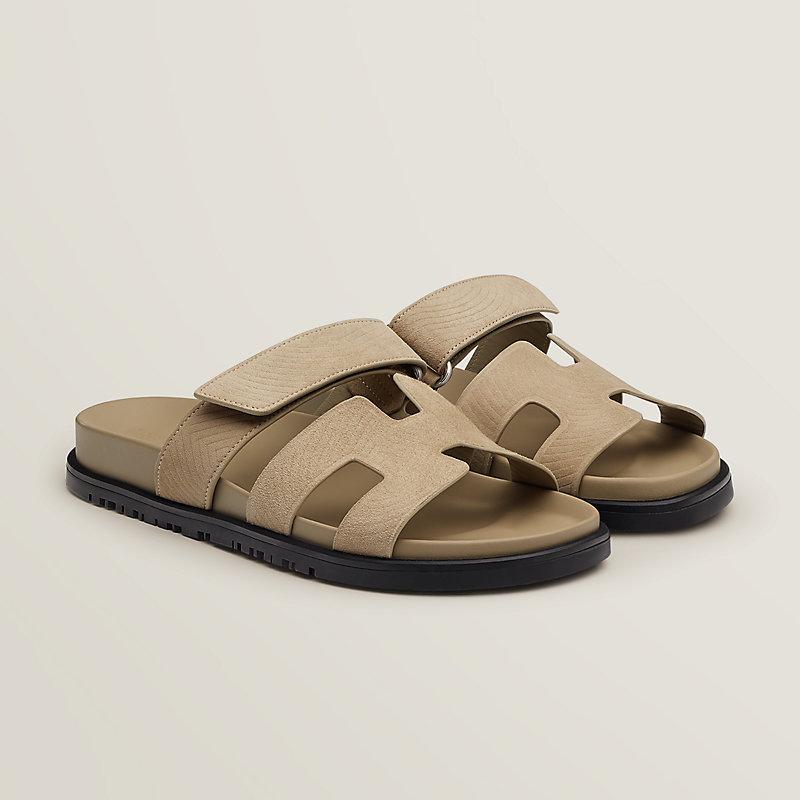 Hermes Slippers Beige & Black
