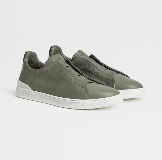 Zegna Triple Stitch Sneakers Green