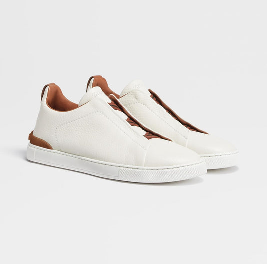 Zegna Triple Stitch Sneakers White