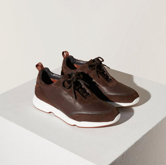 Loro Piana Modular Walk Sneakers Dark Brown Leather