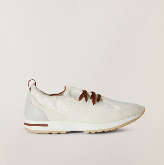 Loro Piana Flexy Sneakers White with Red Laces