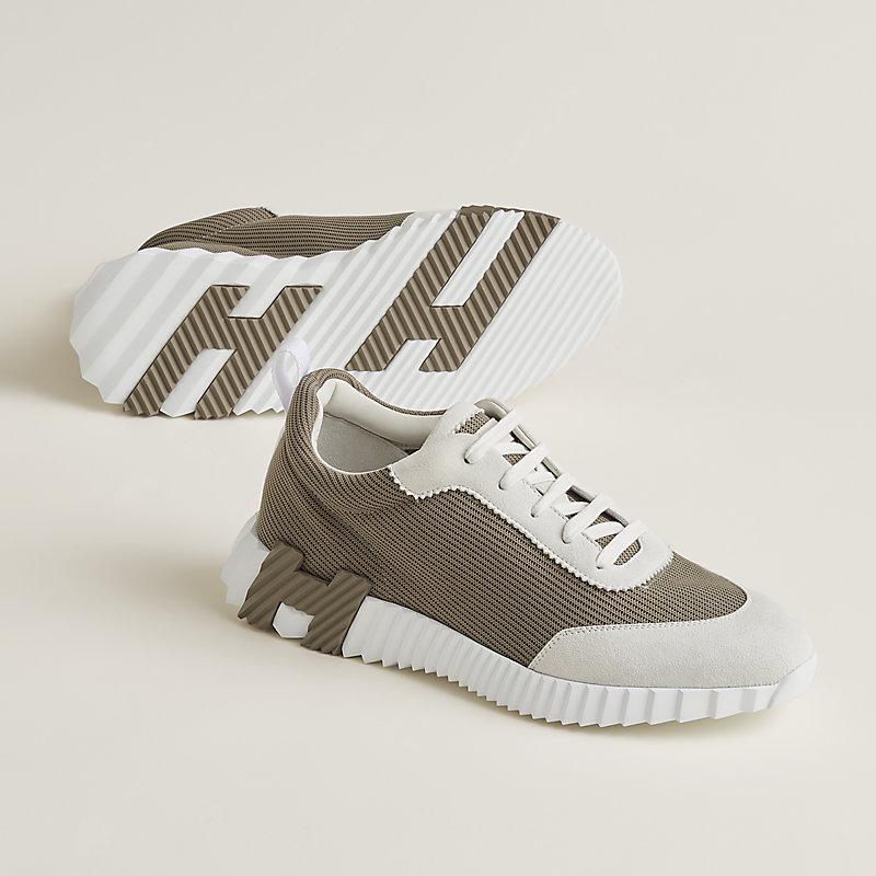 Hermes Bouncing Sneakers Light Brown & White