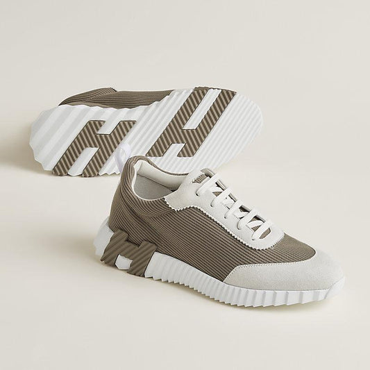 Hermes Bouncing Sneakers Light Brown & White