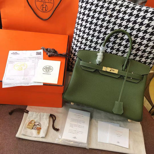 Hermes Birkin Women Bag Green