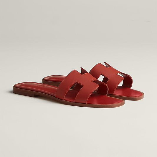 Hermes Women Slippers Red