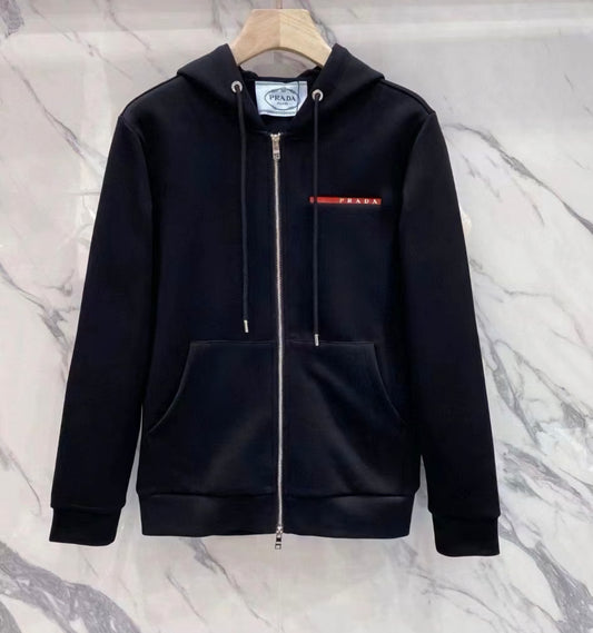 Prada Jacket Black with Red Logo