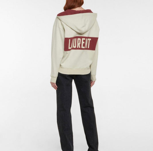 Saint Laurent Hoodie Light Brown & Red