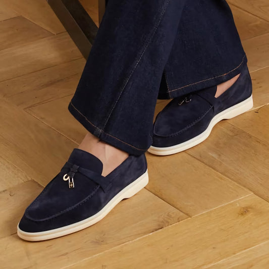 Loro Piana Summer Walk Shoes Dark Blue